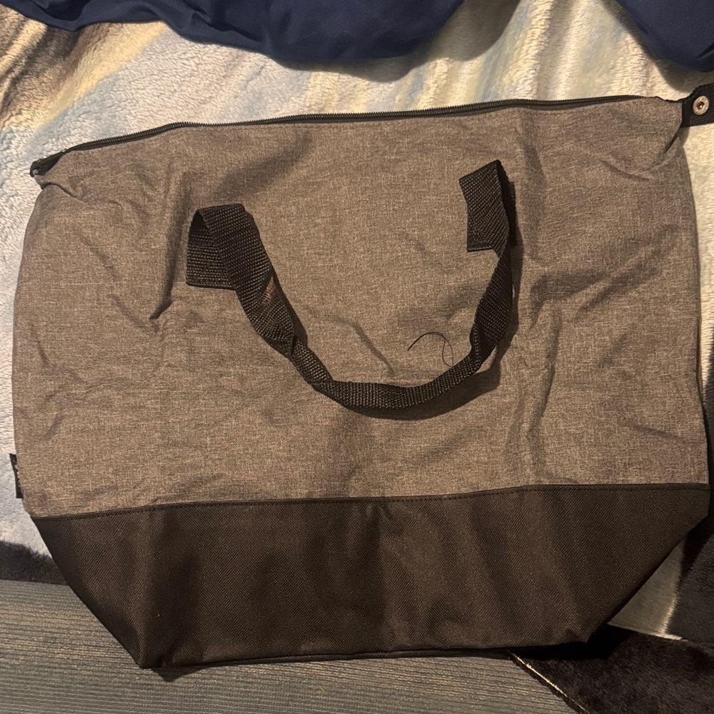 Gray and Black Bag